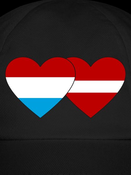 Luxembourg Latvia Flag Heart