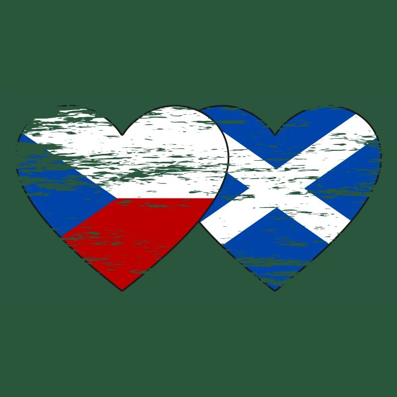 République tchèque Ecosse drapeau coeur utilisé