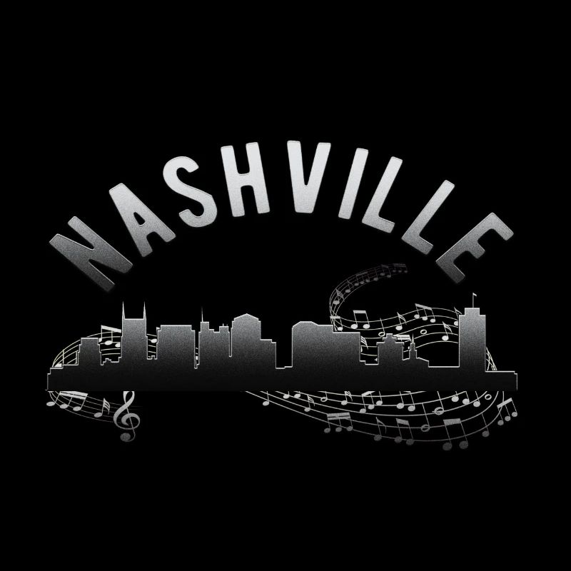 Silver Nashville Skyline