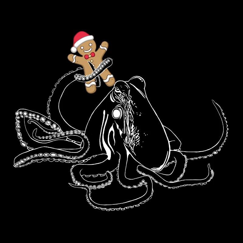 Octopus with gingerbread man - X-Mas Edition
