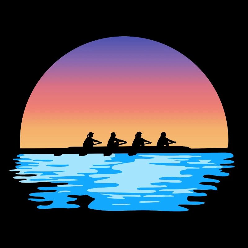 Rowing, Women's Rowing Team, Water and Sun