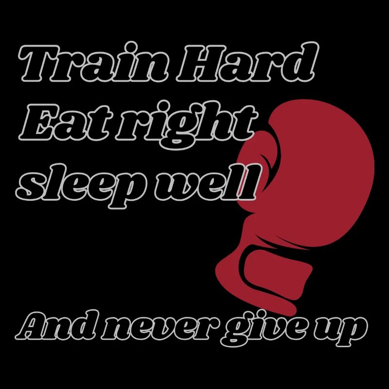 TrainHardEatRightSleepWell Training Motivation