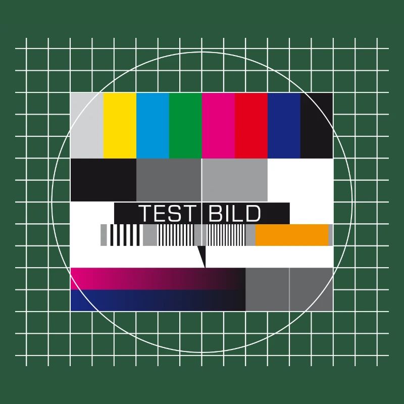 Test image television screen broadcast closing display