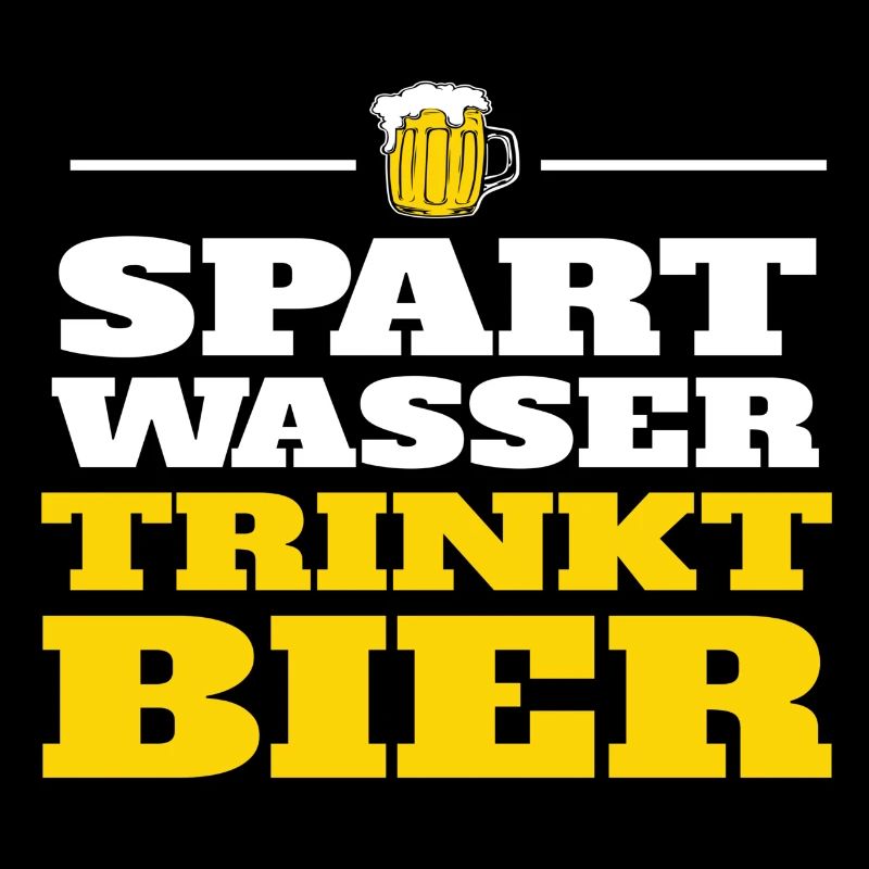 Spart wasser trinkt Bier