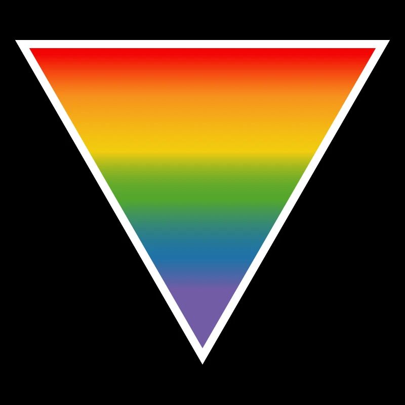 Triangle arc-en-ciel LGBTQIA blanc