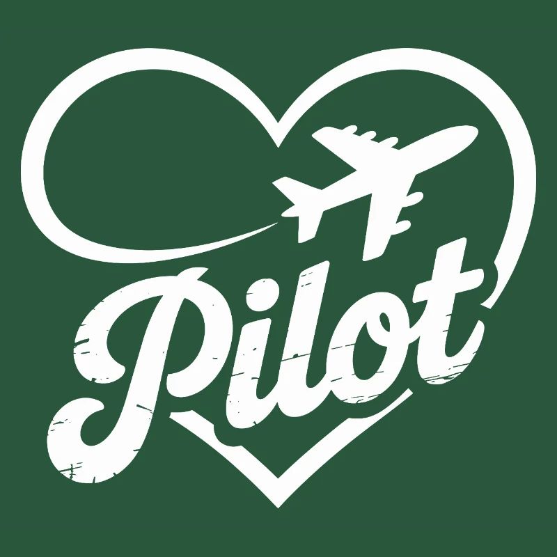 Pilot Herz Flugzeug Flugschein