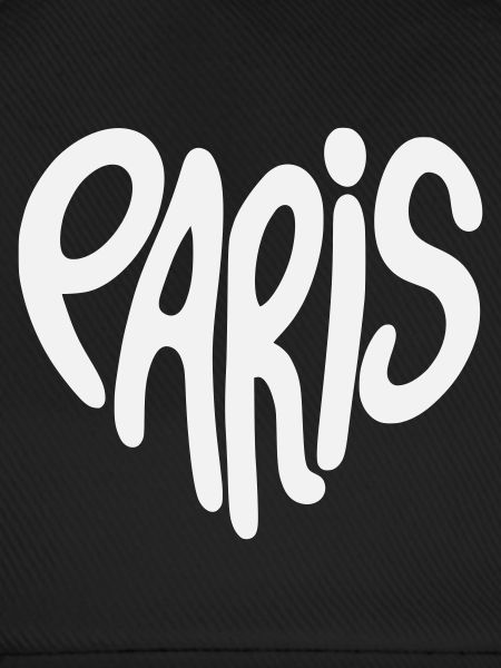 Paris Graffiti-Skript Logo herzförmig