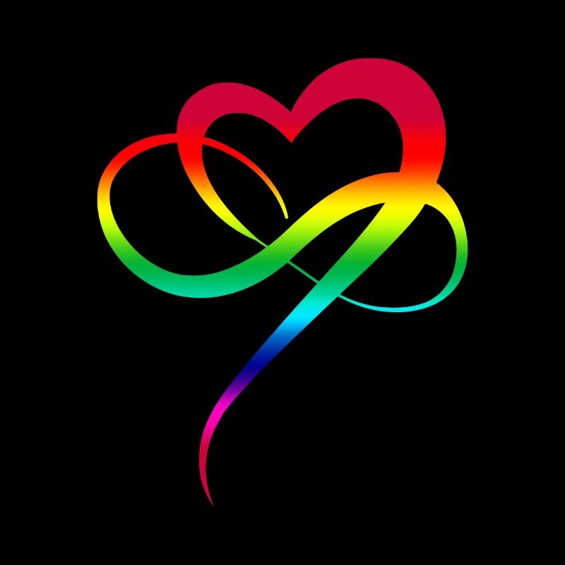 Infinity Heart LGBTQ Geschenk Buntes Herz Liebe