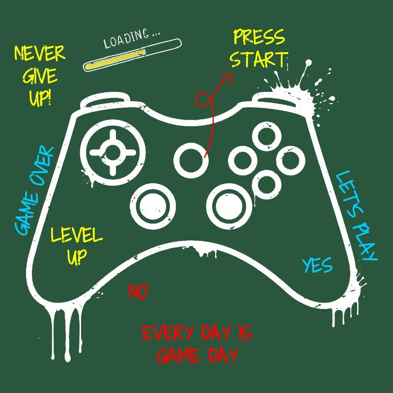 Gamer Controller Graffiti
