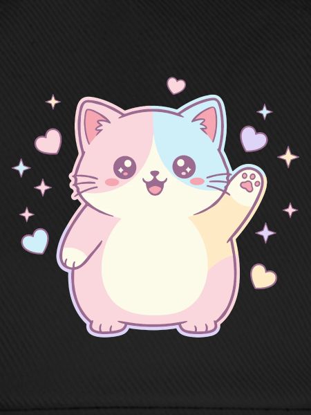 Pastel Kitten Heart Joy