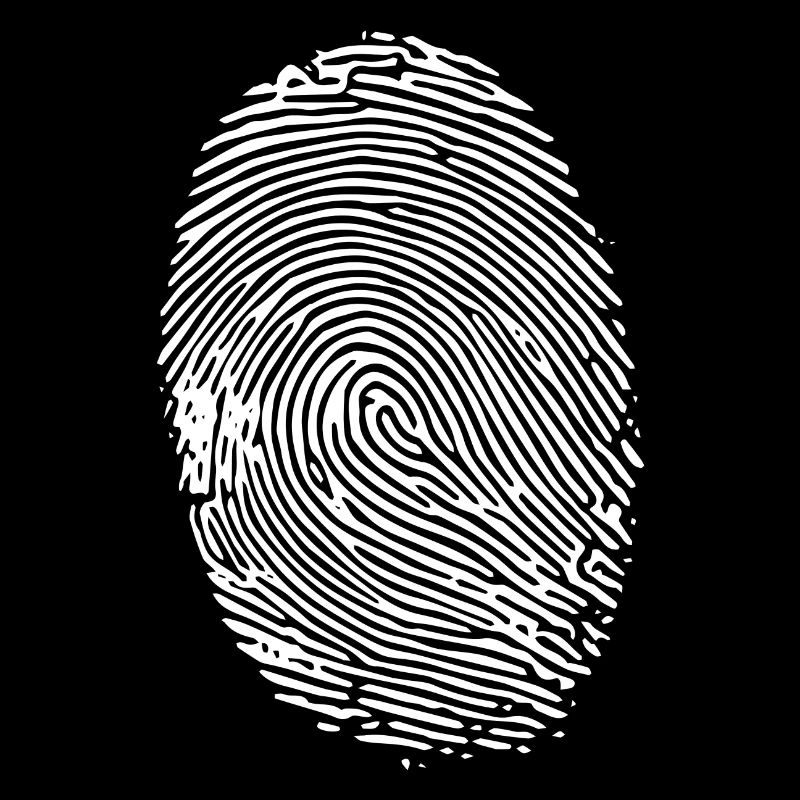 Empreinte digitale ovale (blanc)