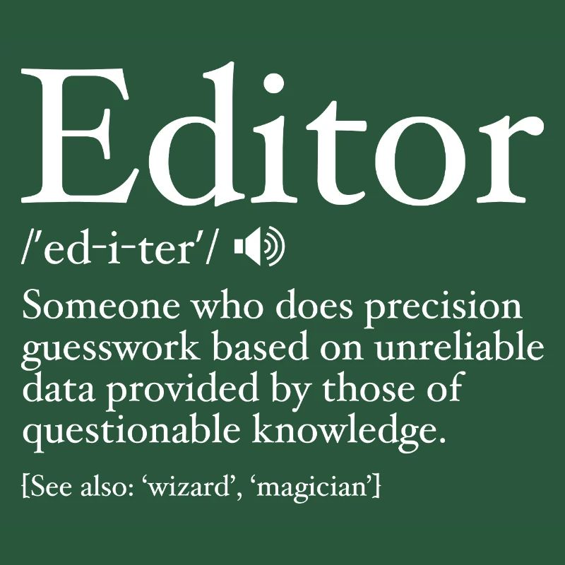 Lustige Editor-Definition Editor-Definition - Editor