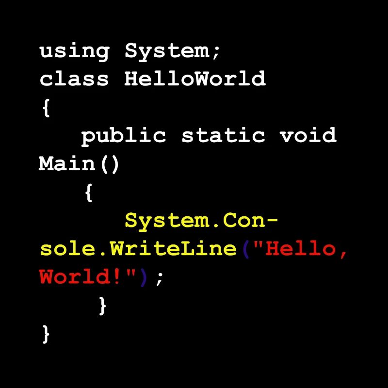 Hello World C # Sharp developer program gift