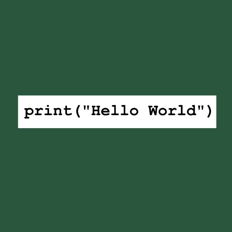Hello World Python Entwickler Programm Geschenk