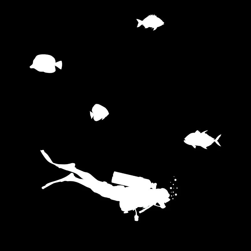 Diving diver sea fish