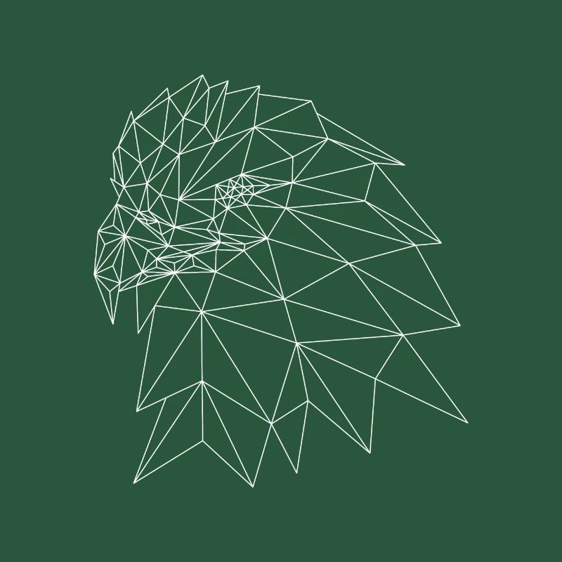 Geometric eagle head