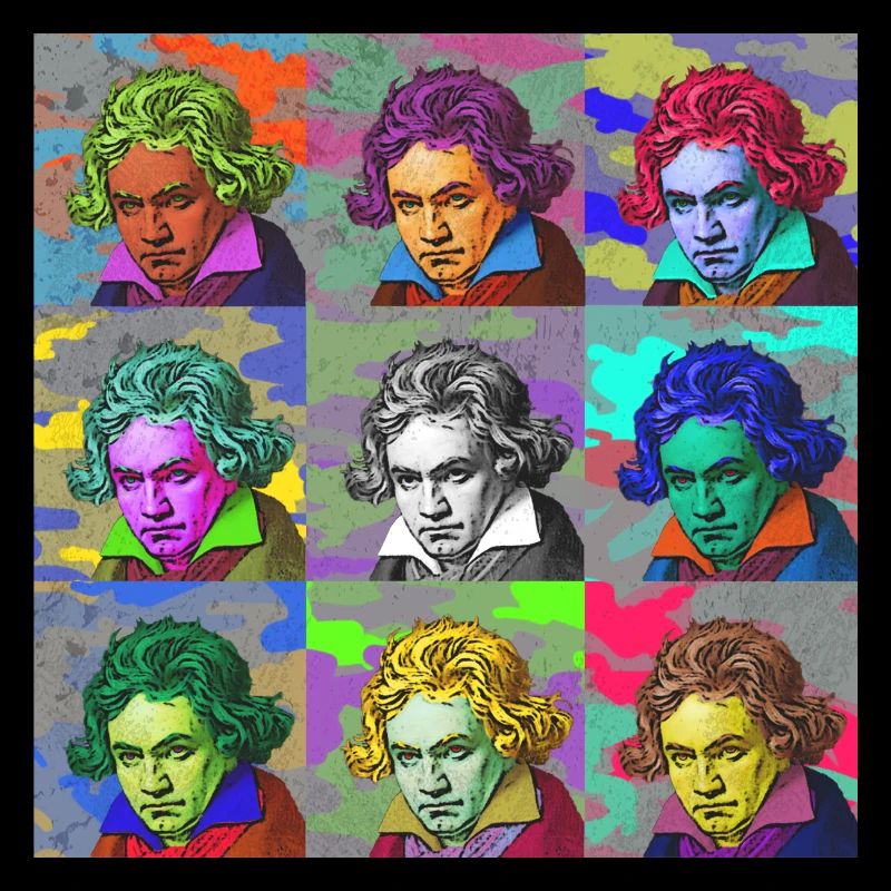 Pop-Art Ludwig van Beethoven Klassik Geschenkidee