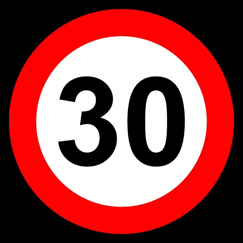 Panneau routier limite de vitesse 30