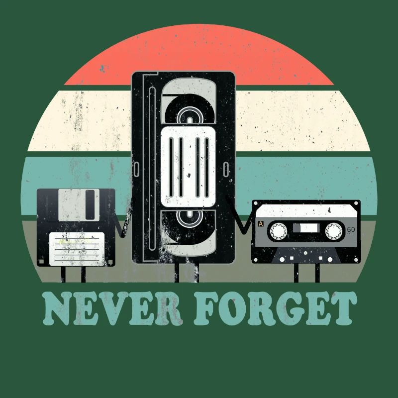 Never Forget-VHS, Cassette, Floppy Disc-Old School