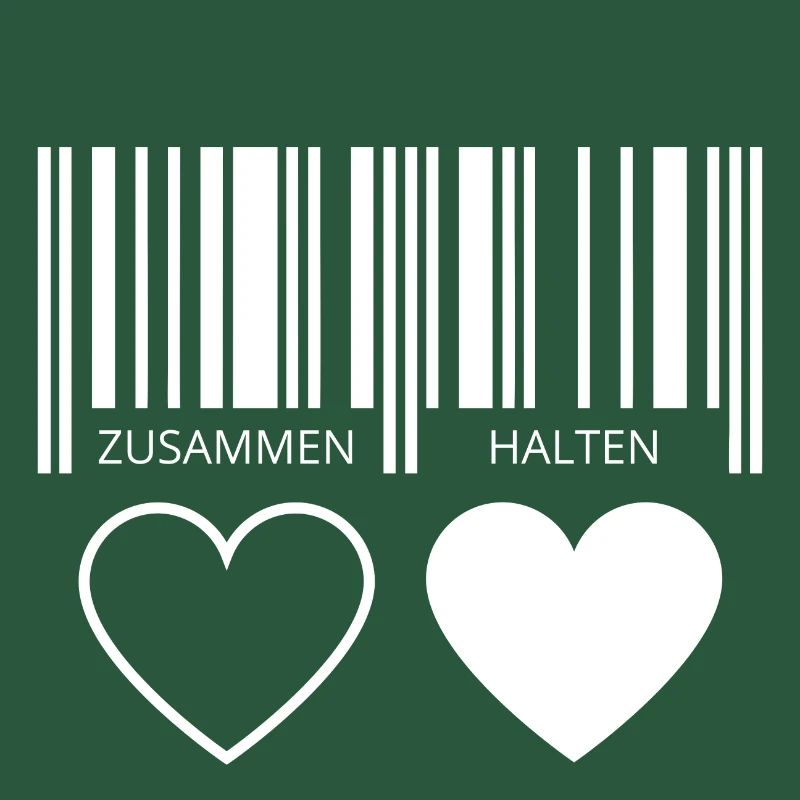 Zusammen halten Herzen Strichcode Barcode Paar C19