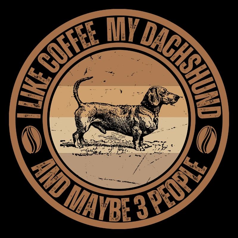 Dackel Kaffee Hund Cafe