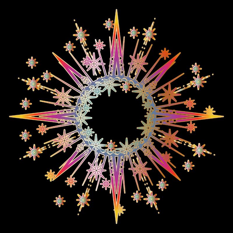 sparkling and shining star as a frame