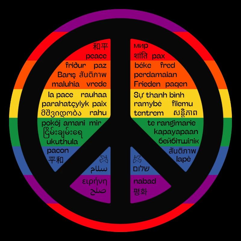 Regenbogenzeichen des Friedens.