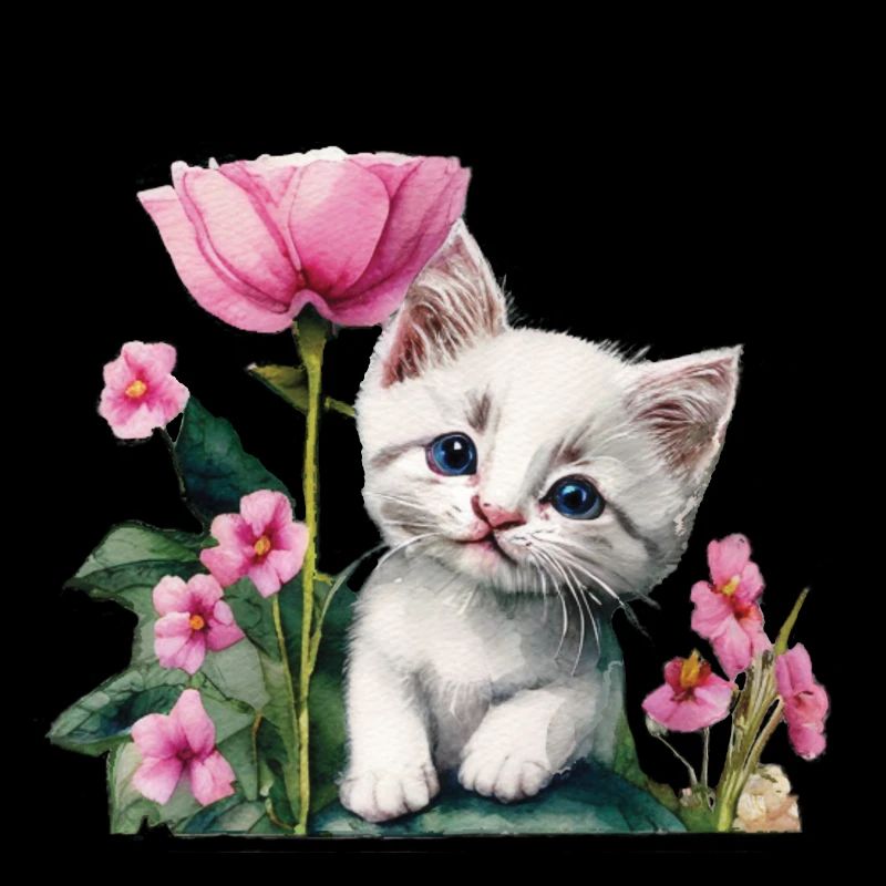 Chaton blanc
