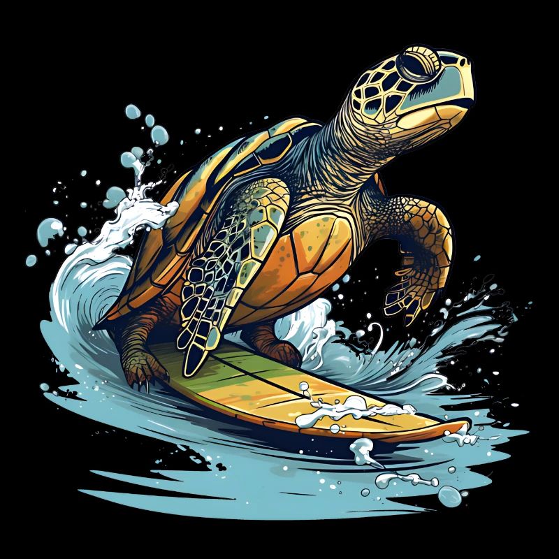 Turtle surfing