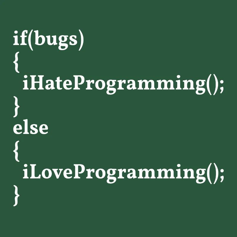 LoveProgramming, HateBugs! #InformatikerHumor
