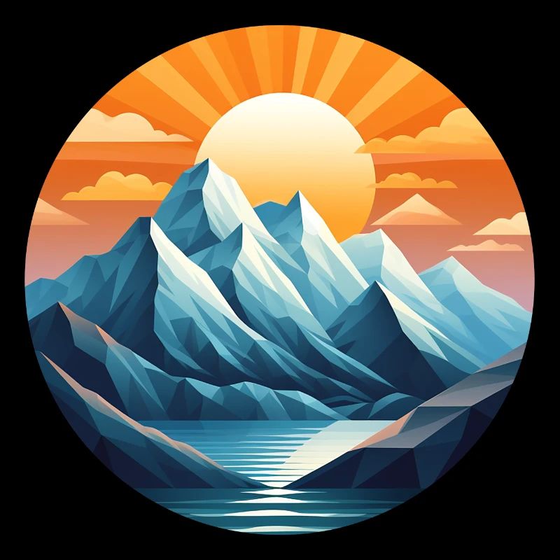 Berge und Sonnenstrahlen