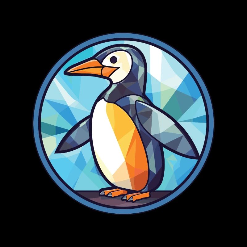 Pinguin bunte Aquarell-Tier-Illustration