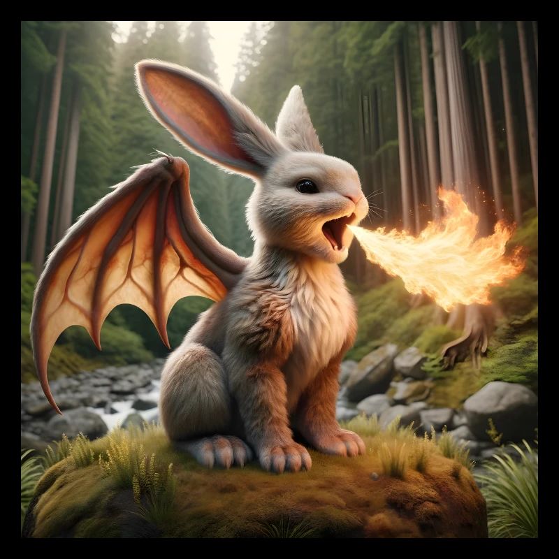Feuerspeiender Hase Drache #19