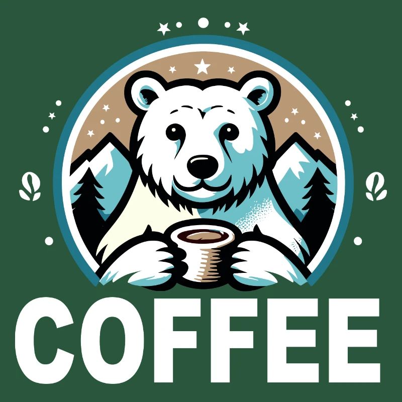 Eisbär Kaffee Kaffeetrinker Büro Cafébesitzer Café