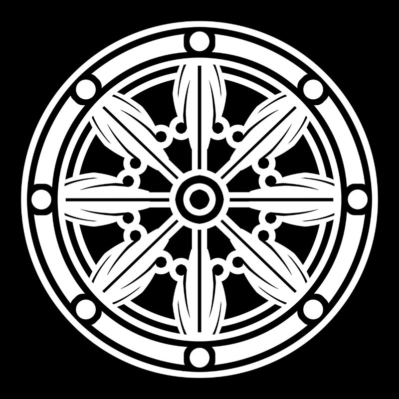 Roue du dharma blanc