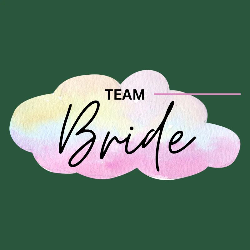 Team Bride - Regenbogen Wolke