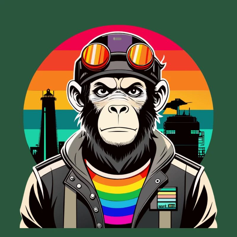 Diversité dans les vibrations : le singe moderne-rétro