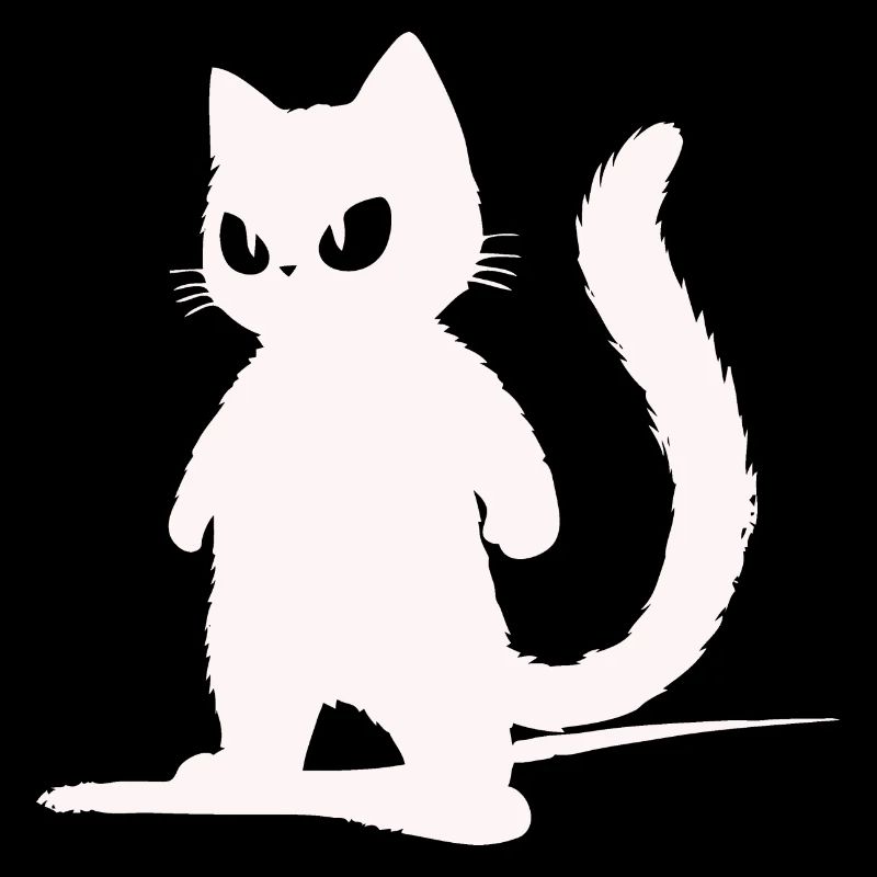 Conception de silhouettes de chat blanc cool