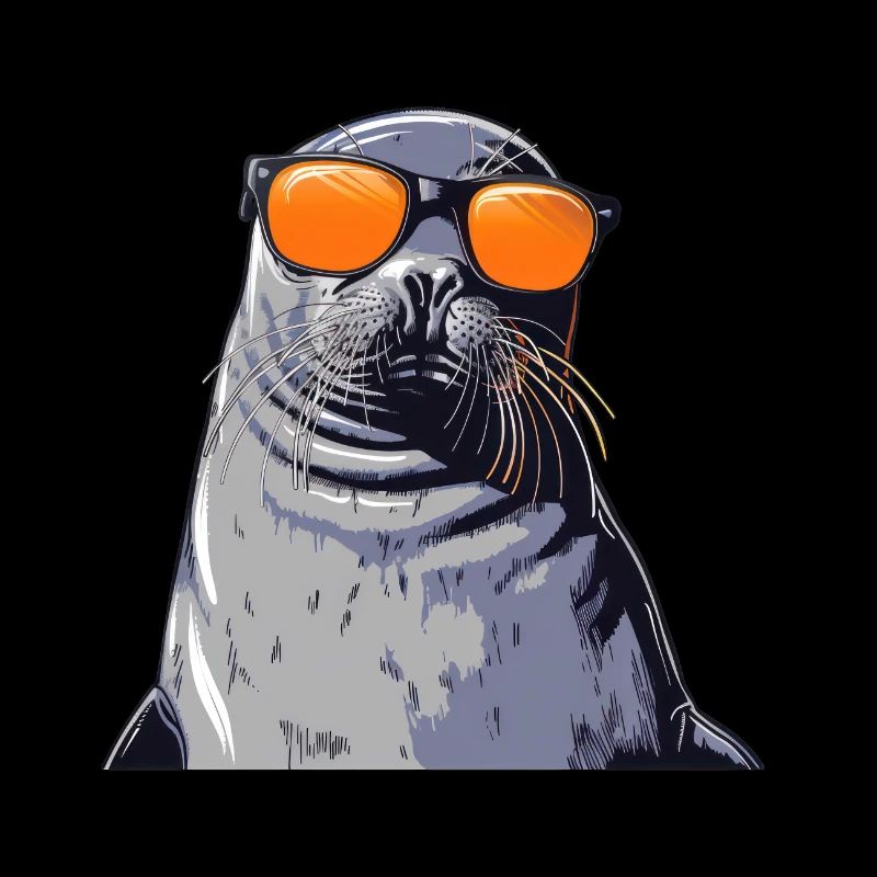 Robbe, Seelöwe, Sonnenbrille, Sommer, geschenk
