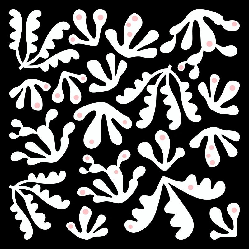 Abstract Coral L White Pink Dots