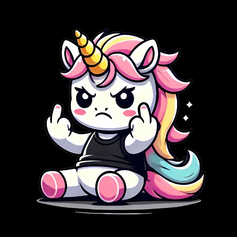 Rebellisches Einhorn flippt ab