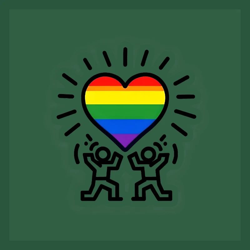 Herz-Regenbogen-Feier