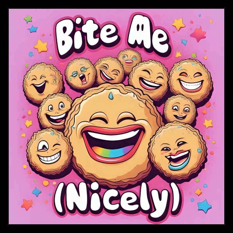 Bite Me Nicely Cookies Laugh Design
