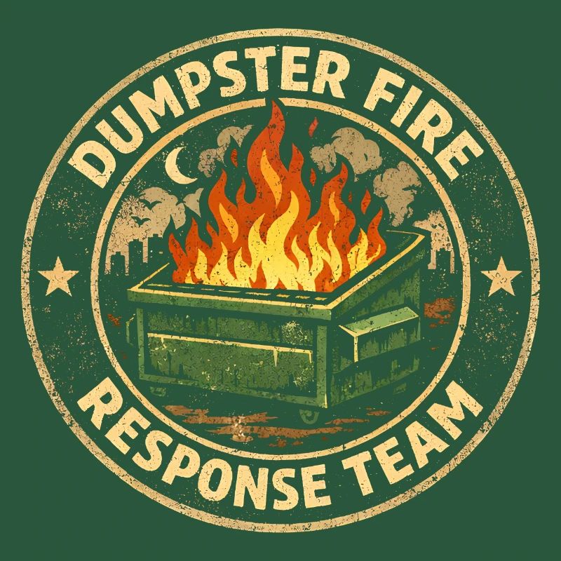 Garbage can fire response team Lustiger Müllgarbinnbra