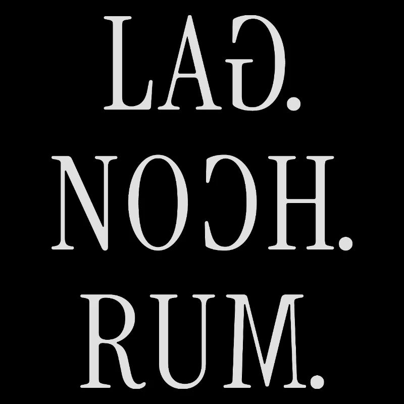 WAS STILL LYING AROUND. Funny German Typography Saying