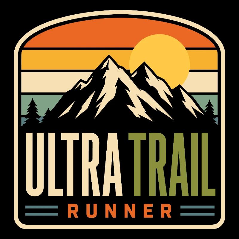Ultra Trail Runner Mountain Sunset