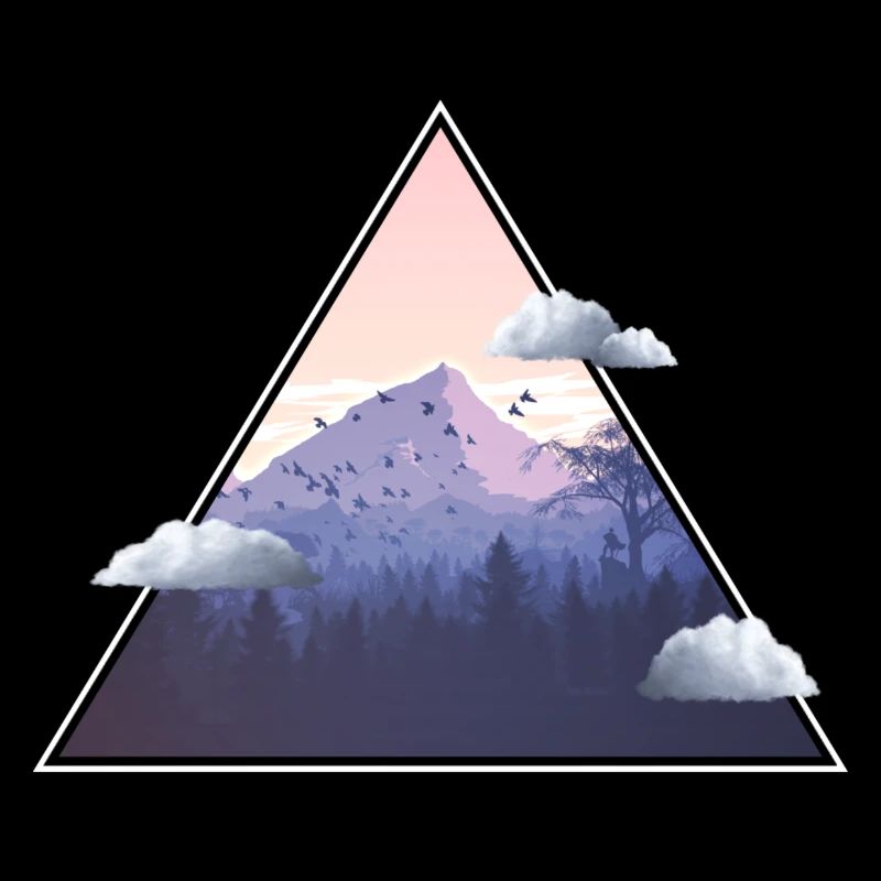 Berg mit Wolken