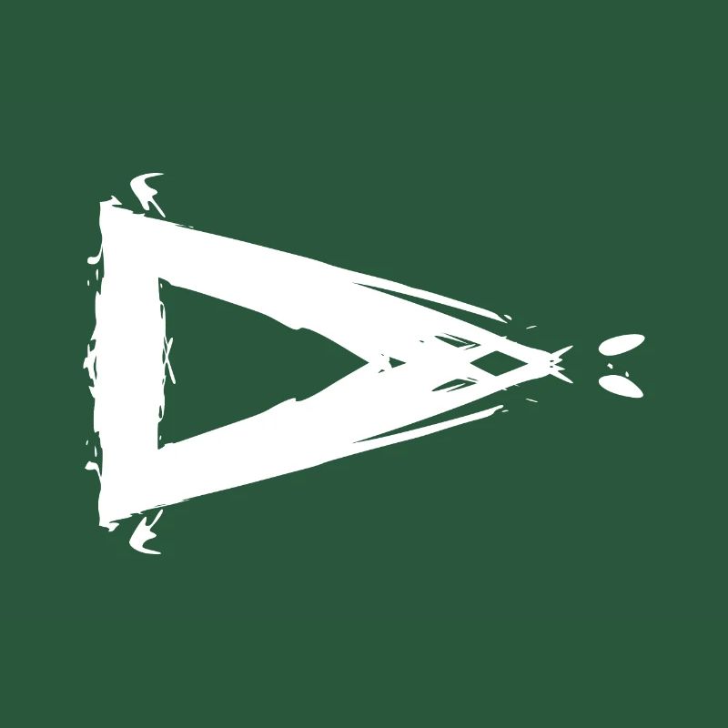 Triangle design brush shape math white