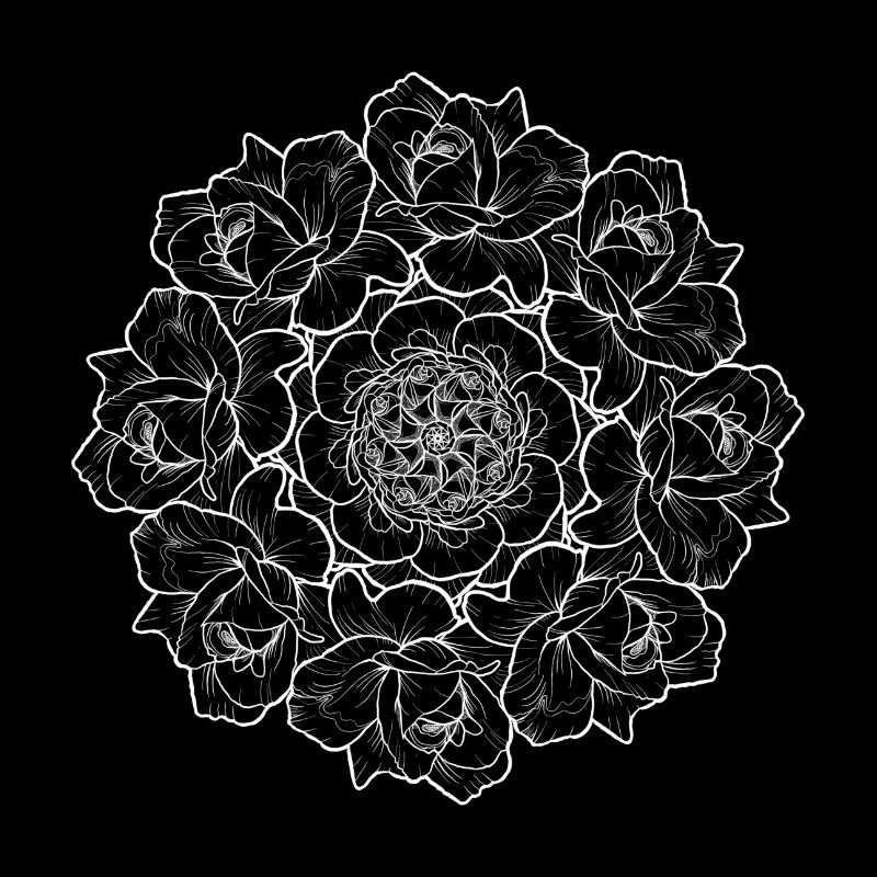 Bouquet de rose - blanc