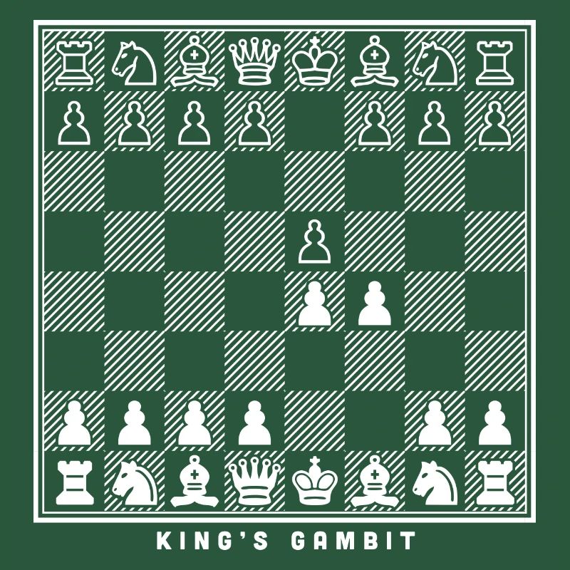 Joueur d’échecs de gambit de roi d’ouverture d’échecs